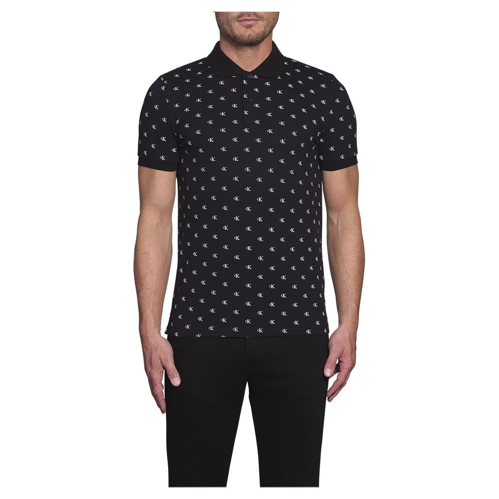 Marty Fielding Coro comprar Calvin klein jeans Slim Allover Print Logo Short Sleeve Polo Shirt Black|  Dressinn