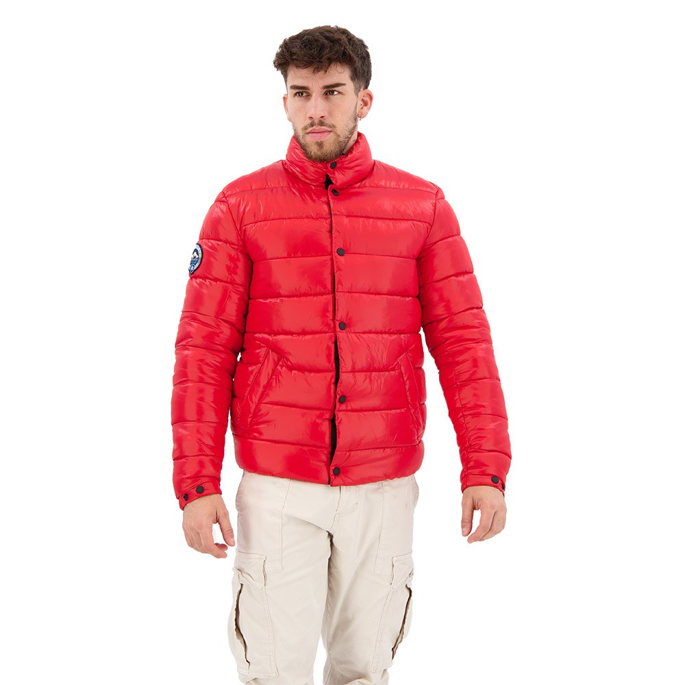 Superdry High Shine Quilted Puffer Jacket Red | Dressinn