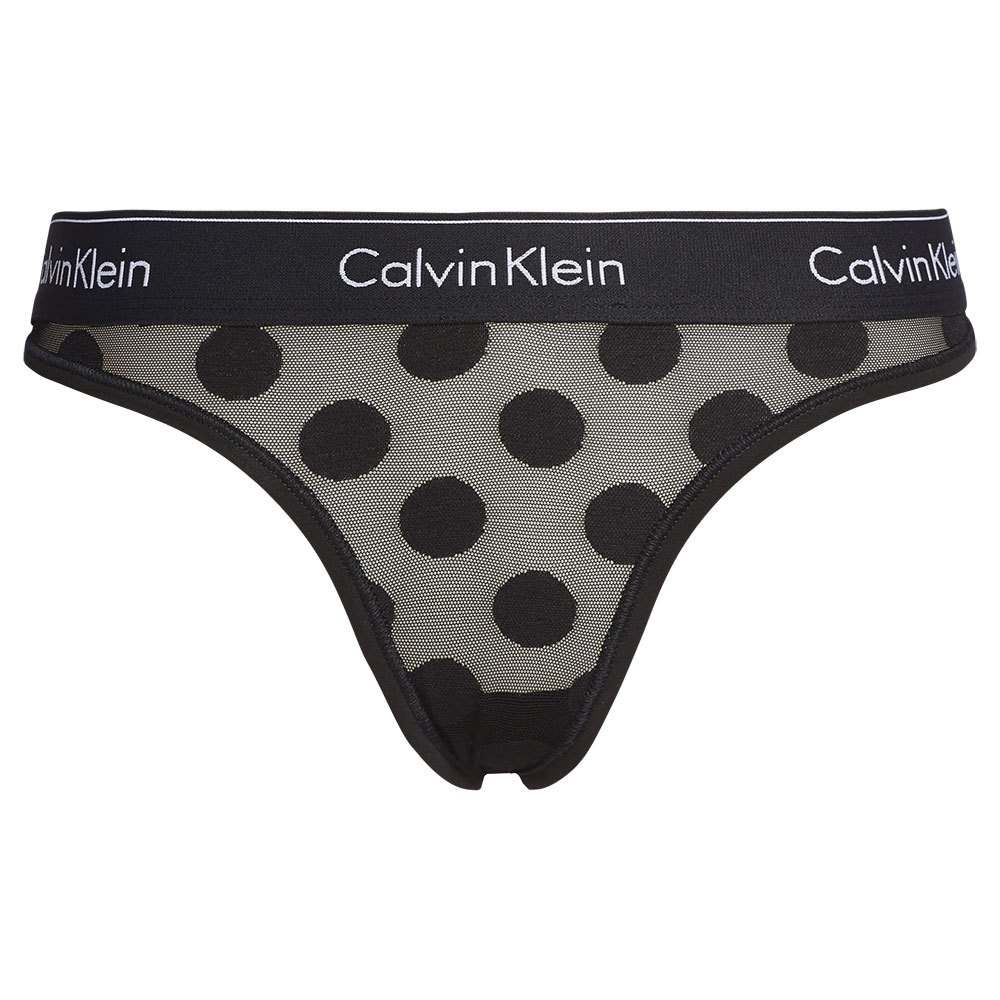 Thong Black klein Cotton Dot Calvin Modern | Dressinn