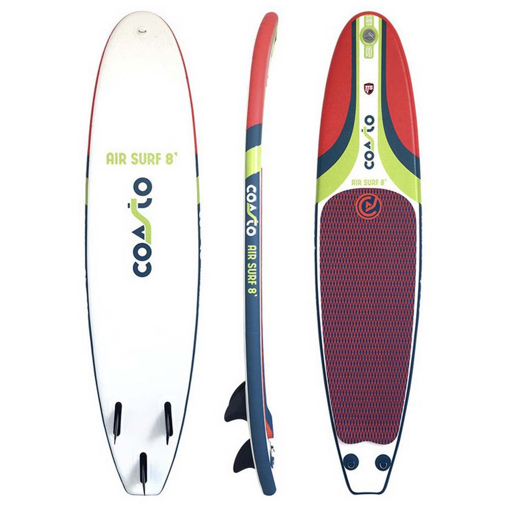 COASTO Air Surf 6’ Inflatable Surfboard Wellenreiten US-Finnen 180x51x8cm 