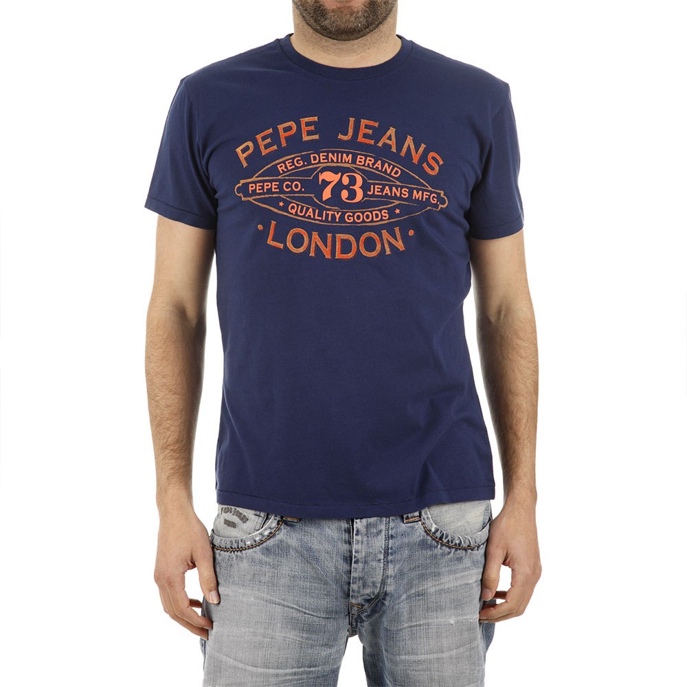 Proberen Op de grond douche Pepe jeans Samuel Short Sleeve T-Shirt Blue | Dressinn
