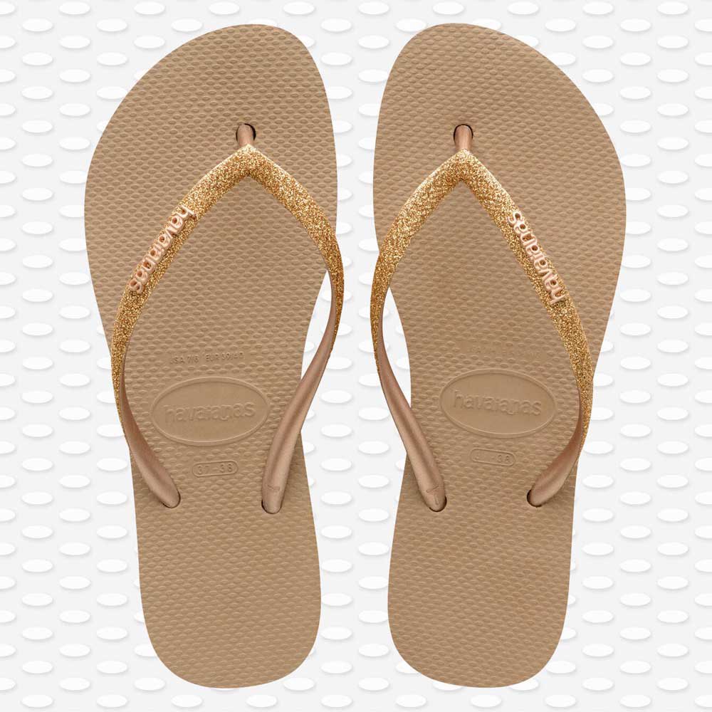 Flip-Flop Damen Schuhe Flip-Flops Havaianas Flip-Flops 39/40 Havaianas Creme beige 