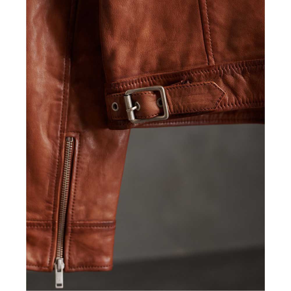 Superdry Cropped Leather Harrington jakke