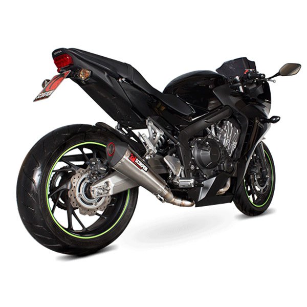 Scorpion exhausts Sistema Completo Serket Taper Brushed Stainless CB/CBR 650F 14-18 Not Homologated