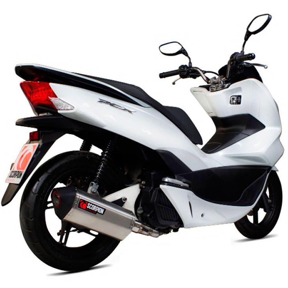 Scorpion exhausts Serket Parallel Brushed Stainless PCX 125 14-16 Not Homologated Full Line System