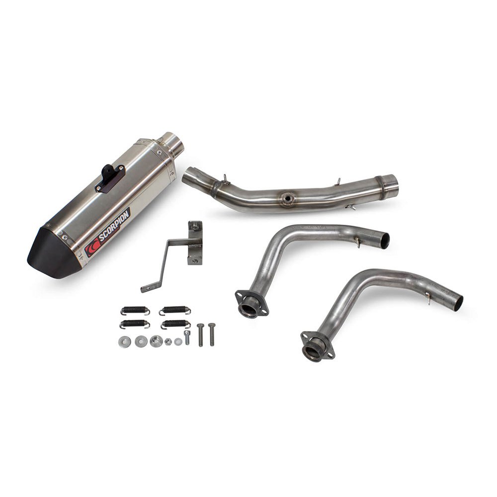 Scorpion exhausts Serket Taper Brushed Stainless Z650 17-19 Not Homologated Full Line System