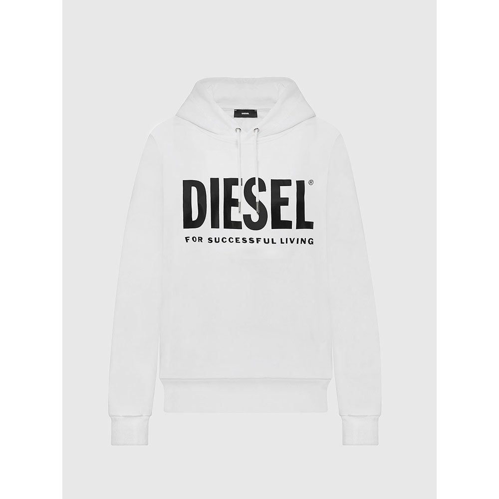 Diesel ANG Logo Hoodie White |