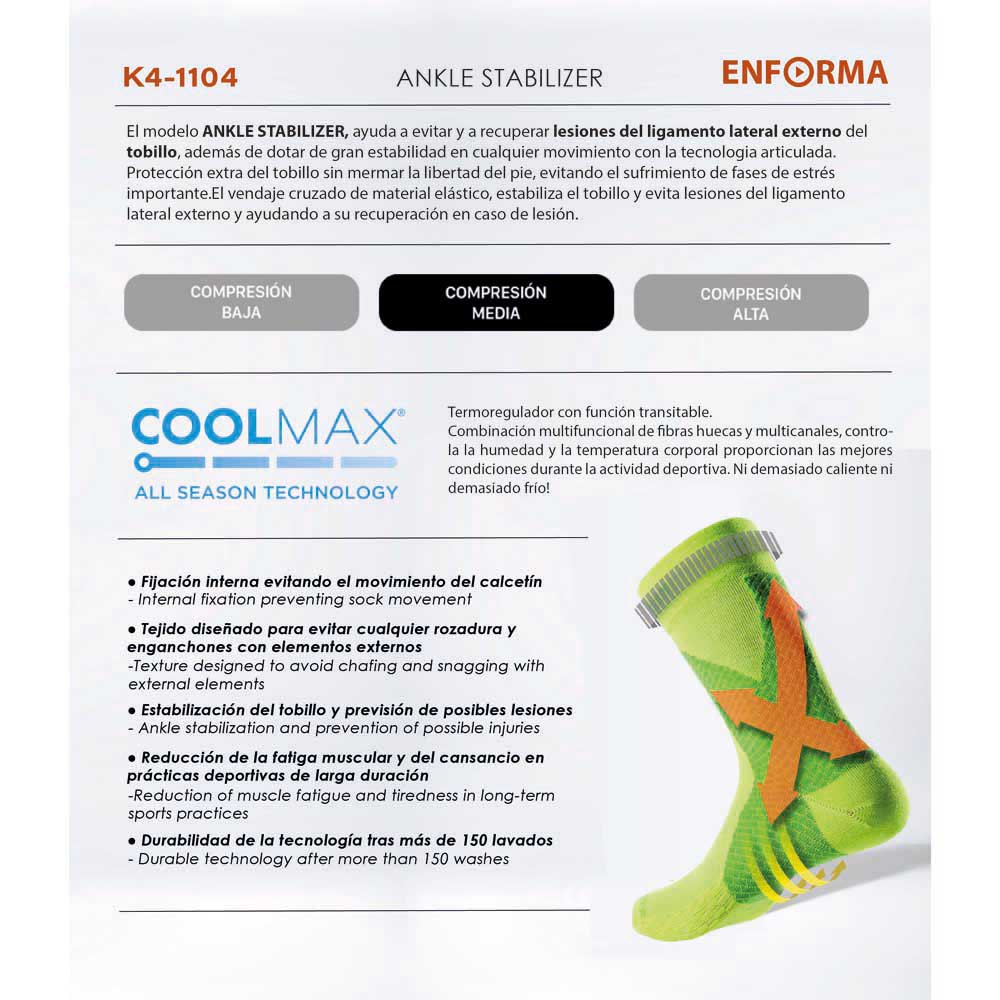Enforma socks Calzini Ankle Stabilizer