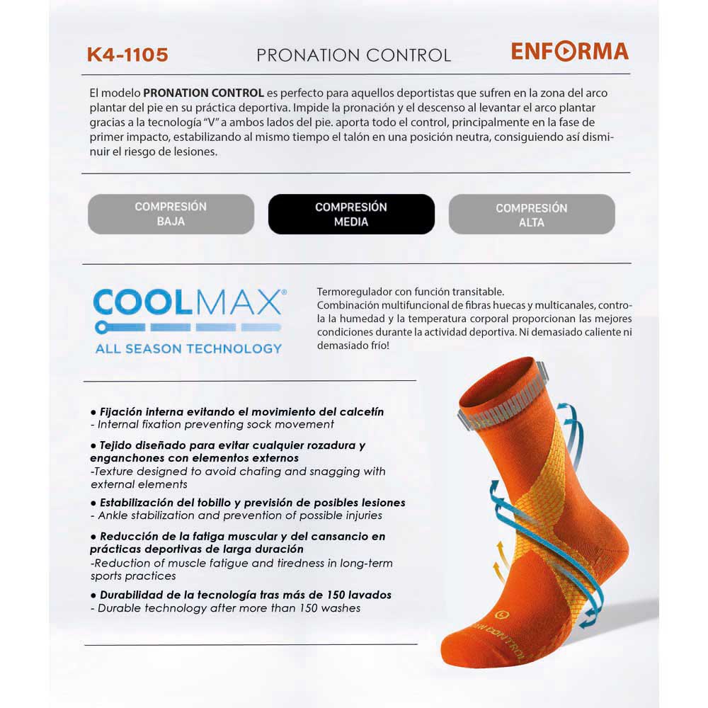 Enforma socks Pronation Control strumpor