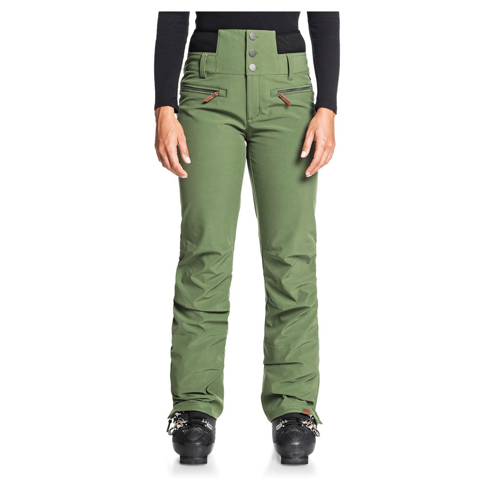 Persistencia Arancel Ajustable Roxy Pantalones Rising High Verde | Snowinn