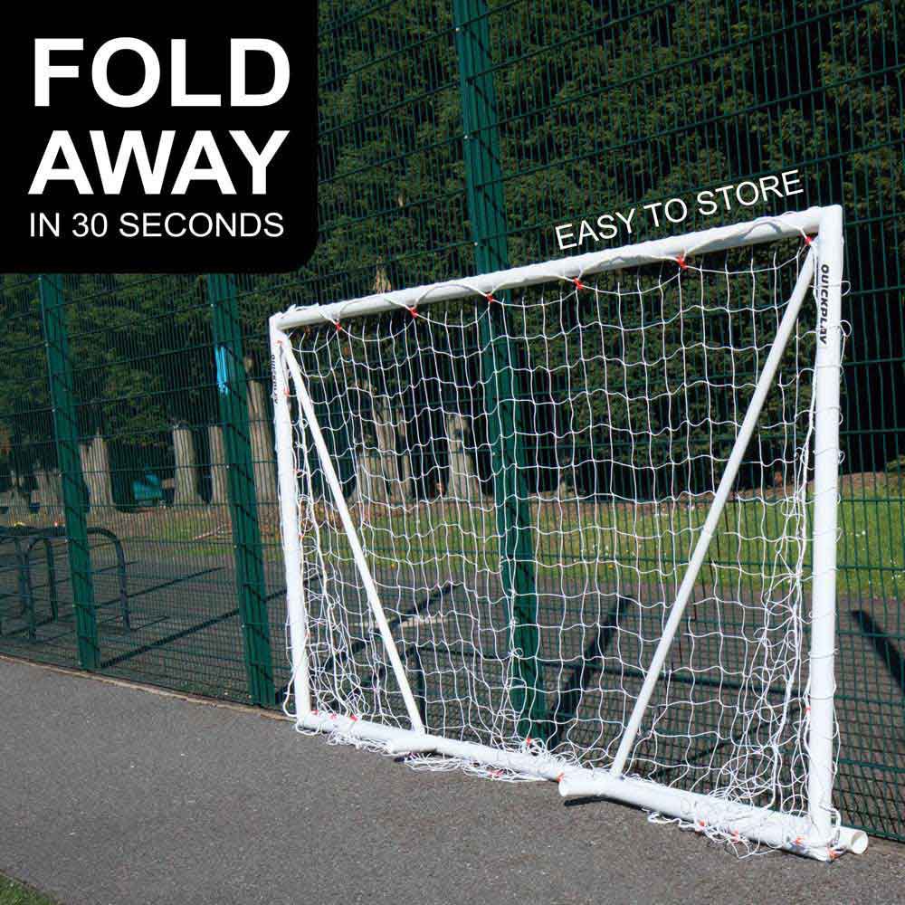 244 x 152cm QUICKPLAY Q-Fold 8 x 5ft Folding Football Goal 