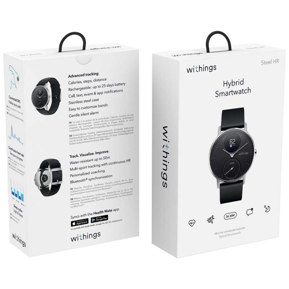 Black Dressinn HR Withings mm 36 | Steel Smartwatch
