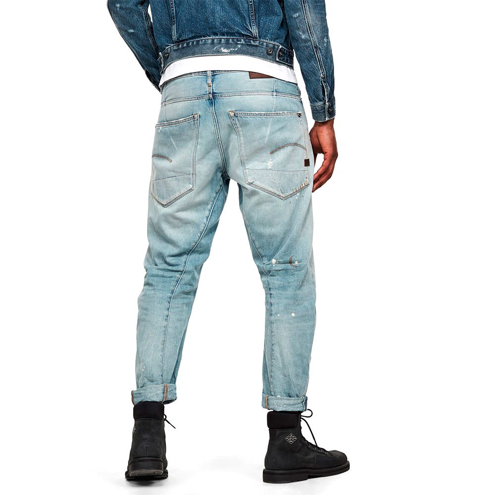 Heren Kleding voor voor Jeans voor Jeans met rechte pijp G-Star RAW Denim Drop 1 Type C 3d Tapered Jeansbroek Voor in het Blauw voor heren 