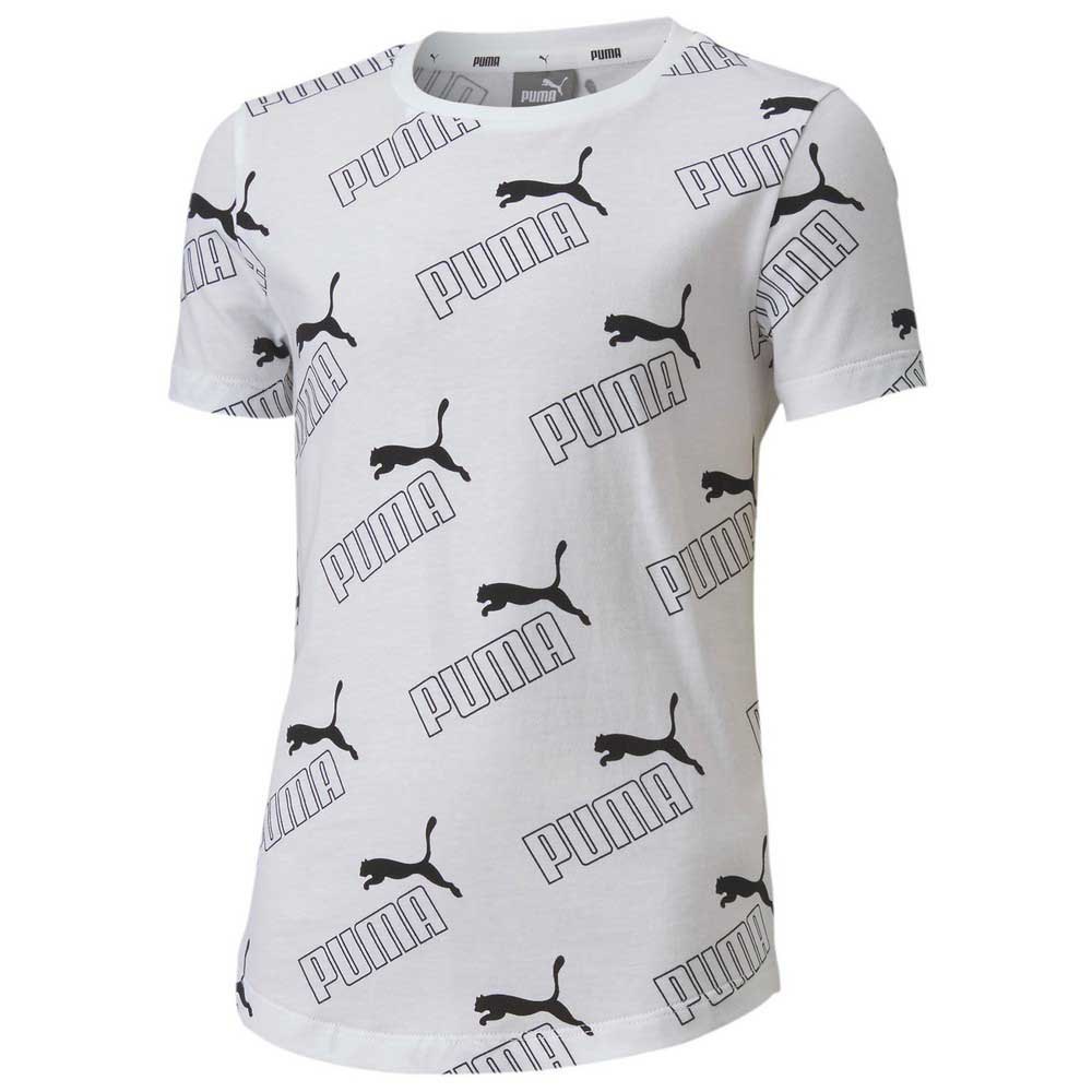 Puma Amplified Aop Short Sleeve T-Shirt White | Dressinn