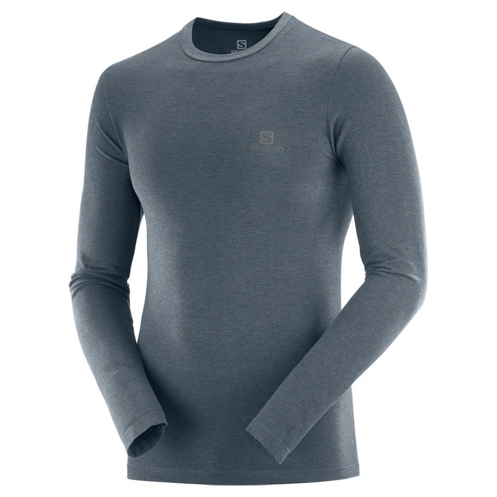 Salomon Outline Seamless Crew Sweater Grey