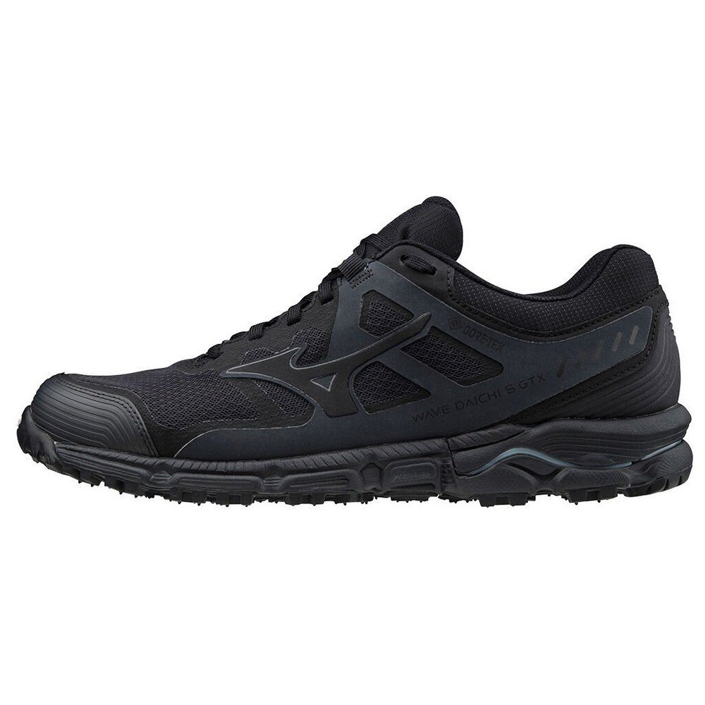 Black Grey Mizuno Mens Wave Daichi 5 Trail Running Shoes Trainers Sneakers 