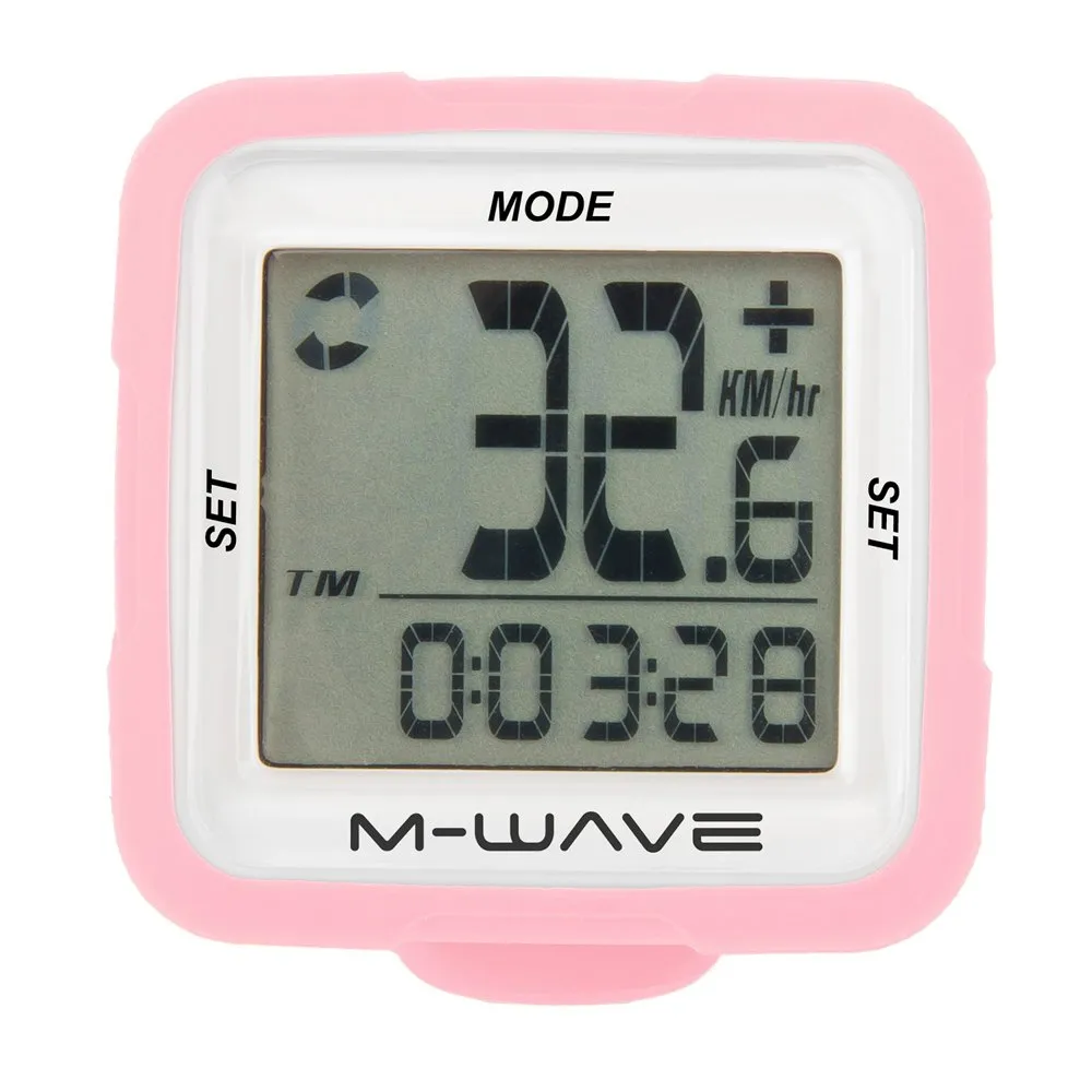 M-Wave XIV Silicone Cycling Computer, Pink | Bikeinn