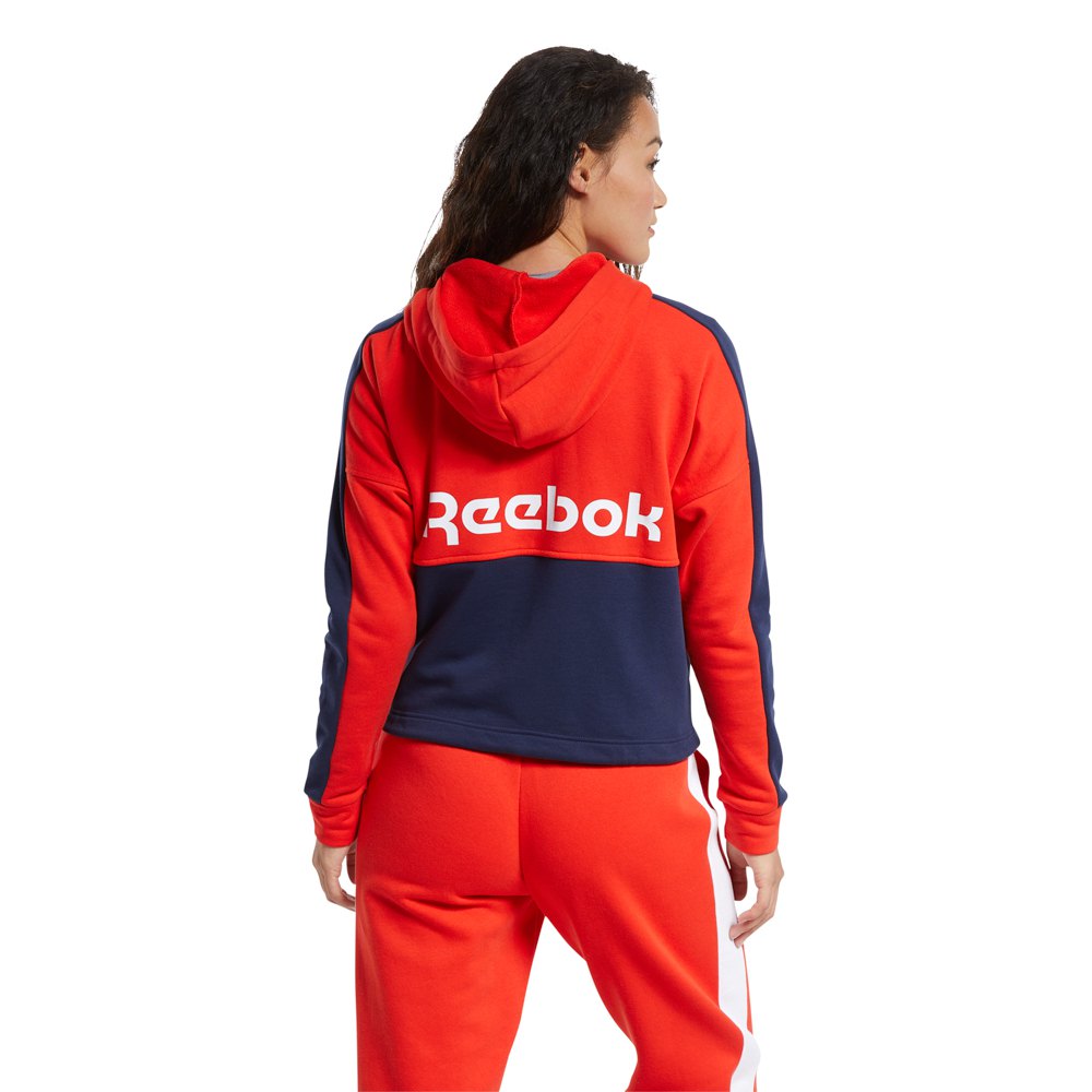 Reebok Sweatshirt Med Fuld Lynlås Training Essentials Linear Logo FL