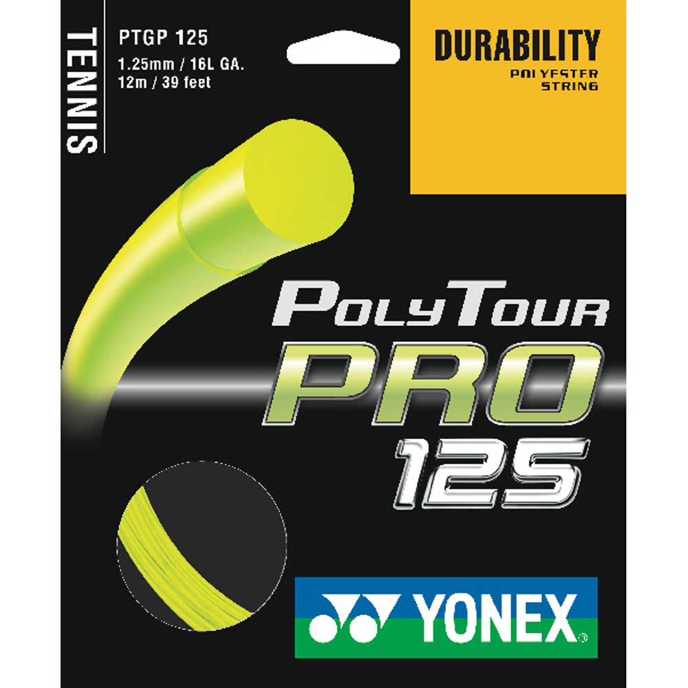12m Set Yonex Poly Tour Spin 16L 1.25mm Tennis String 
