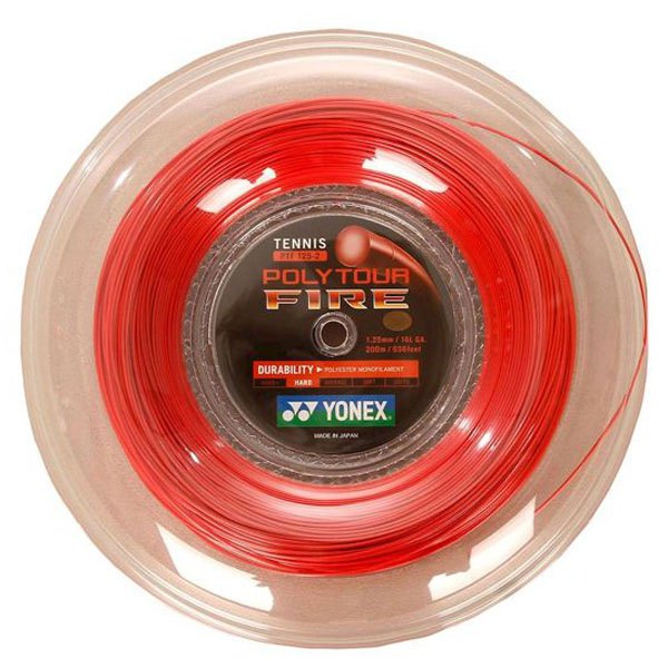 Authorized Dealer Yonex Poly Tour Fire 16L 1.25 Tennis String Set Red