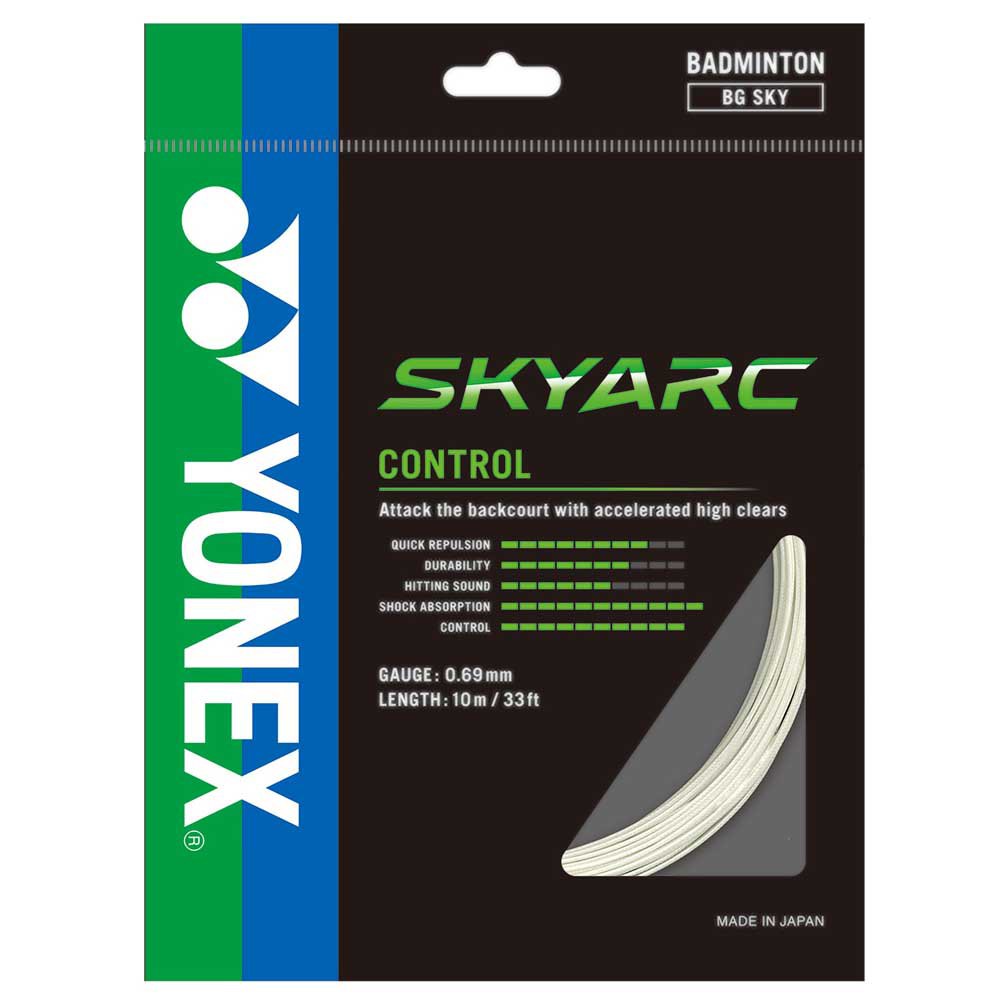 Details about   YONEX SKYARC CONTROL Badminton Racquet String White 0.69mm 10m 33ft SKYARC-011 