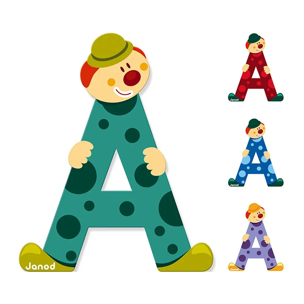 JANOD - Lettre Bois Clown C - décoration Chambre Enfant