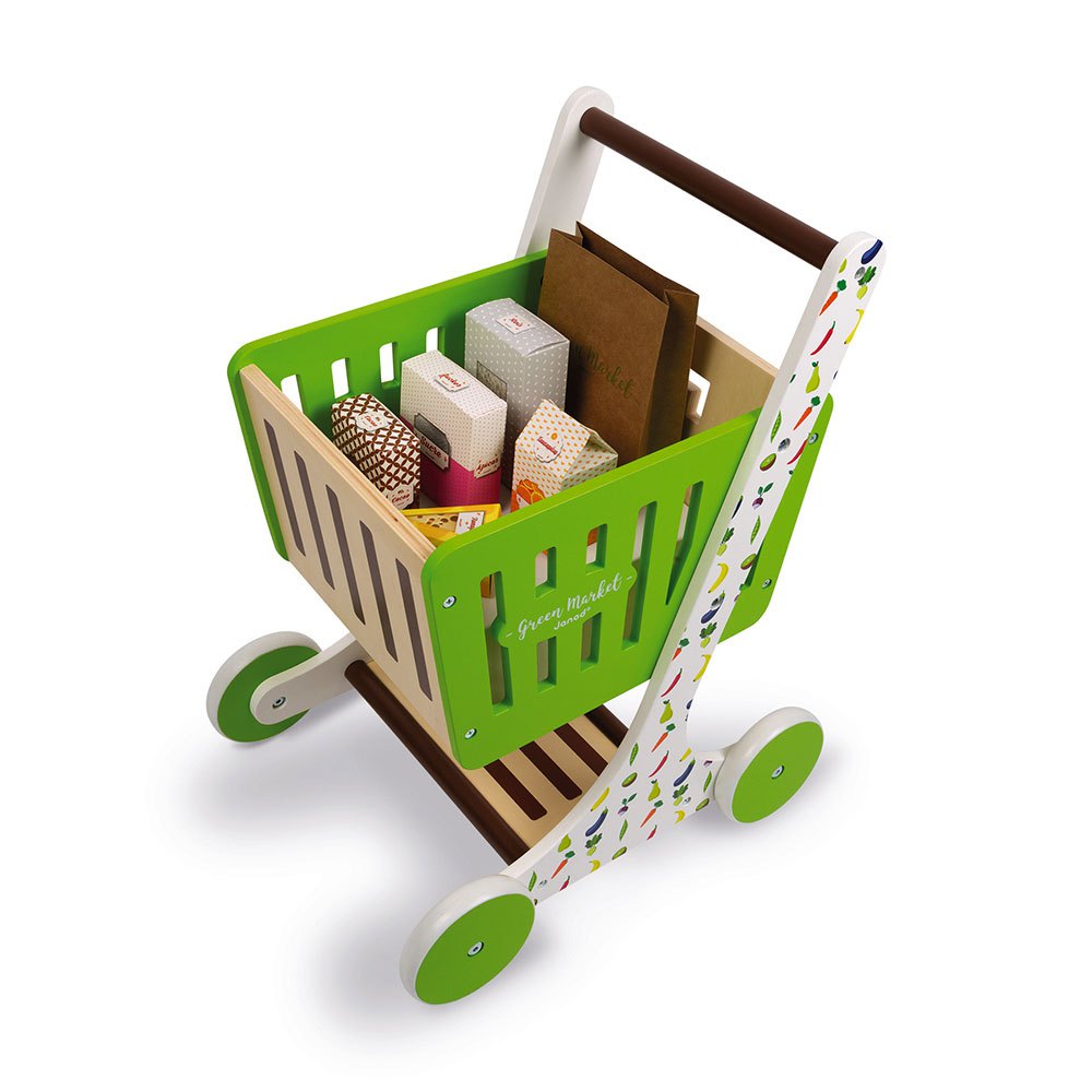 Wooden Shopping Trolley 