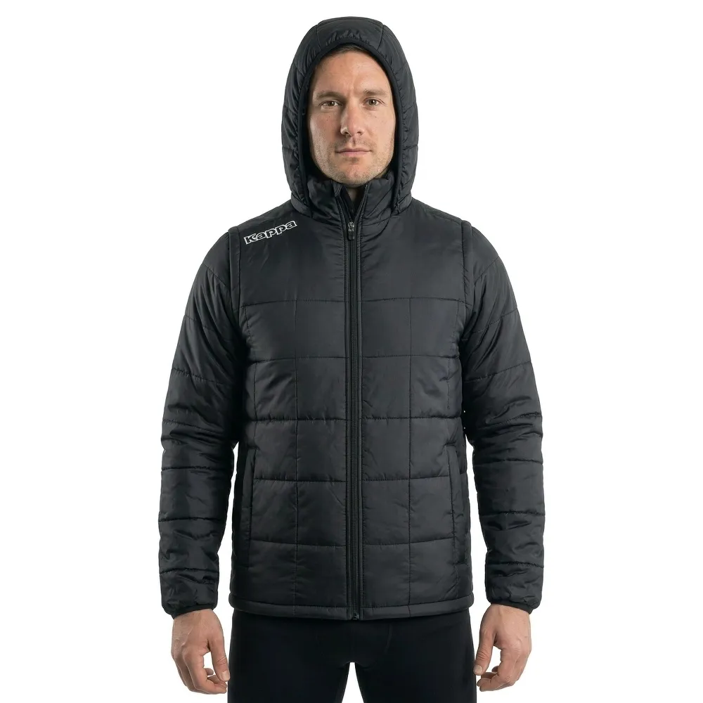 Veste Kappa Kappa4soccer Waples Garçon - 100% Polyester, Coupe Régulière, Capuche Amovible - Noir Veste Football Garçon