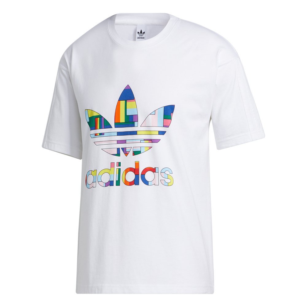 El camarero Siesta ingresos adidas Originals Pride Flag Fill Short Sleeve T-Shirt White| Dressinn