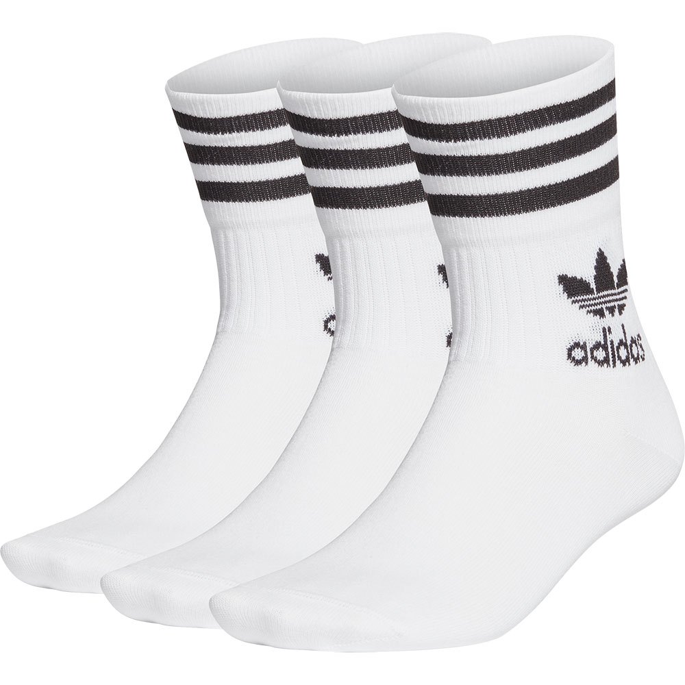 Femme Vêtements Chaussettes & Bas Chaussettes Adidas Crew Socks 3-Pack White/ Brown/ White adidas Originals 