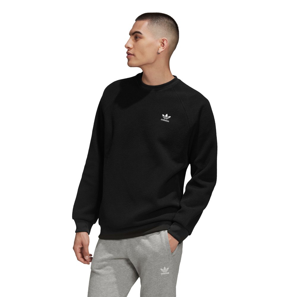 adidas originals Polar Fleece Crew Sweatshirt Black | Dressinn