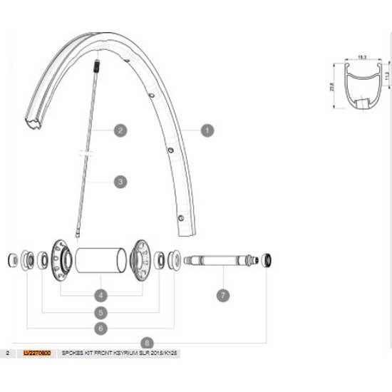 Mavic Ksyrium SLR/R-Sys SLR/Ksyrium Pro 2015 Front 10 Enheter Eger