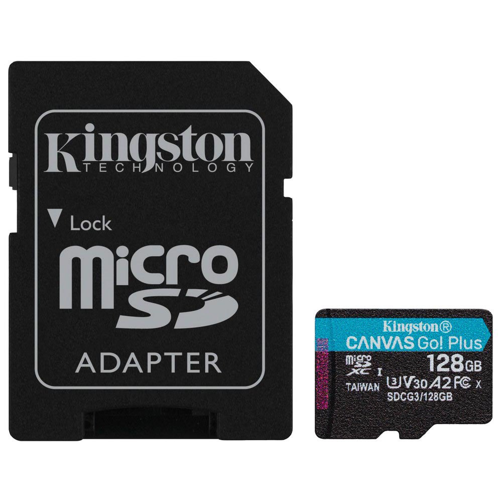 Kingston Carte Mémoire 128GB Micro SD XC Canvas Go Plus