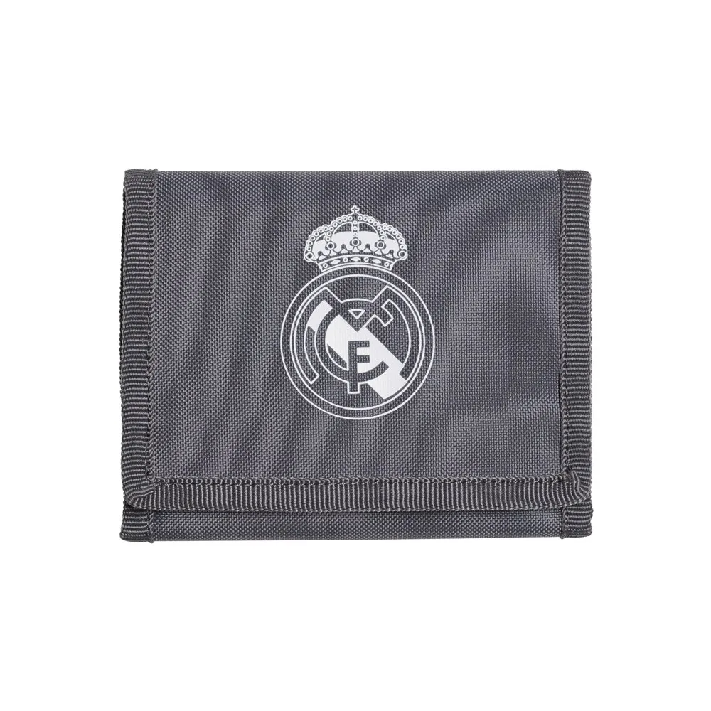 Portefeuille Real Madrid Tri-Fold Crest Blanc Bleu - Porte-Monnaie Officiel Avec Pièces Et Billets