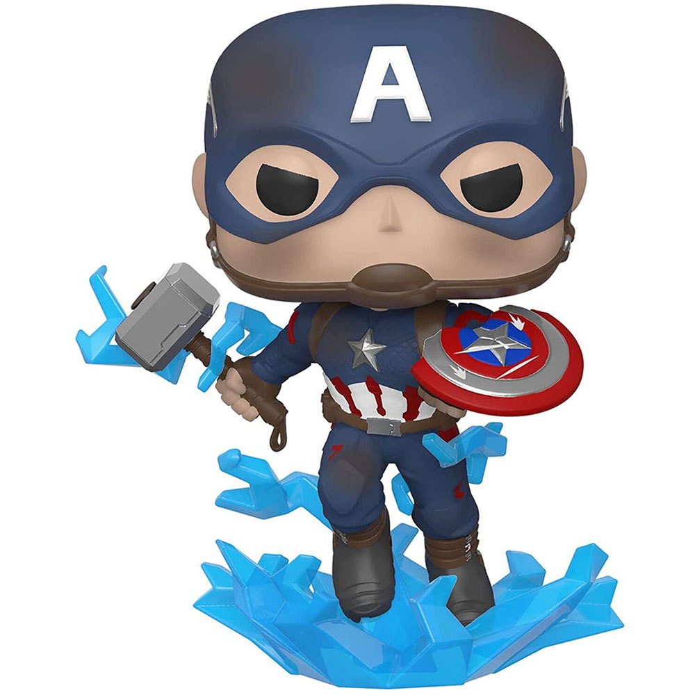 Funko POP Marvel The Avengers Sluttspill Captain America With Broken Shield & Mjolnir
