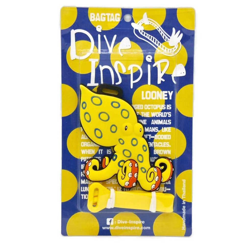 Dive inspire Looney Blue Ringed Octopus Key Ring Yellow | Diveinn
