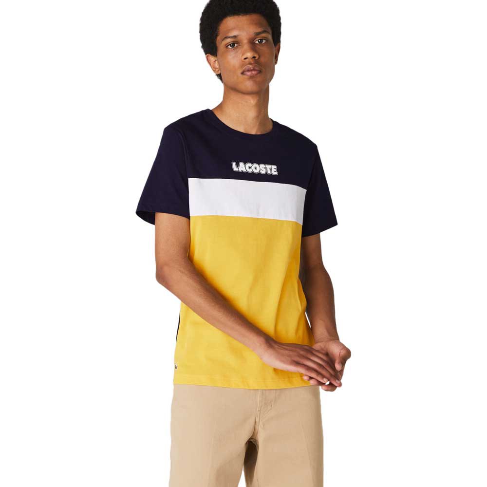 lacoste-t-shirt-manche-courte-sport-colourblock-cotton-blend