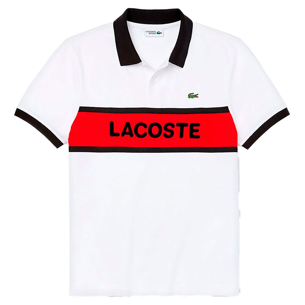 Lacoste Sport Graphic Print Cotton Kurzarm Poloshirt