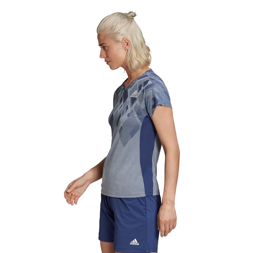 browser perfume Kinematics Adidas badminton Colourblock Pro Short Sleeve T-Shirt Blue| Smashinn