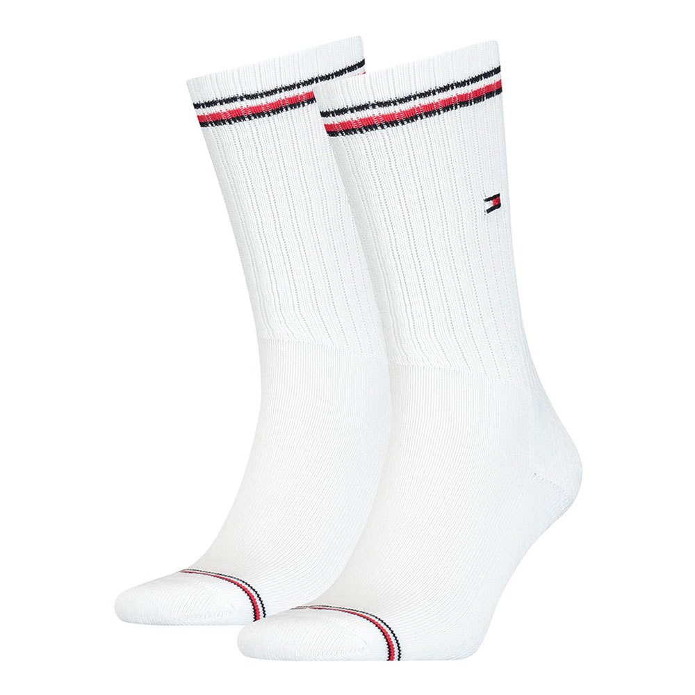 Tommy Hilfiger Mens Mens Trainer Sneaker Socks 2 Pack White 