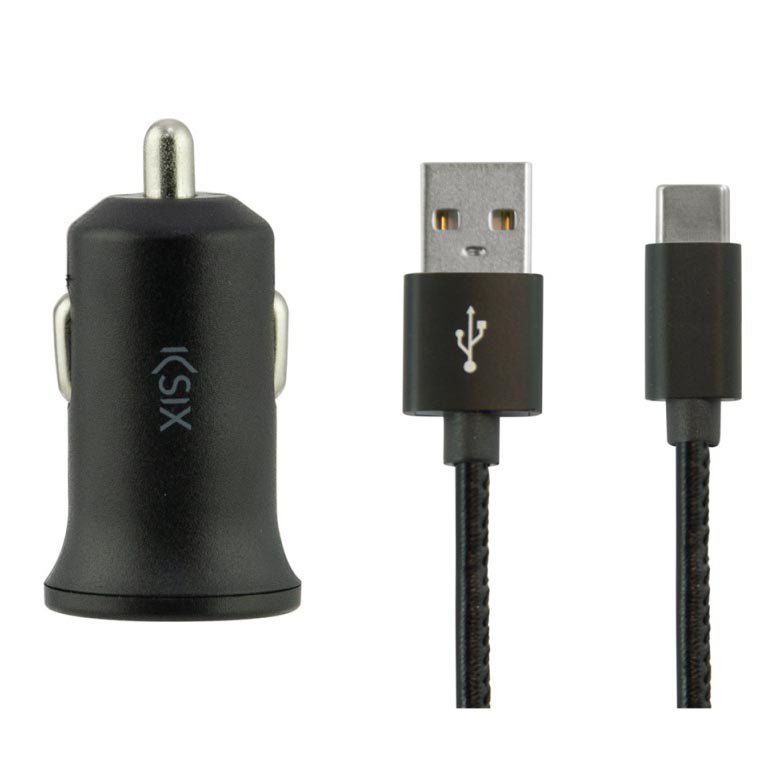 ksix-2.4a-charger-usb-type-c-cable-1-m-car-charger