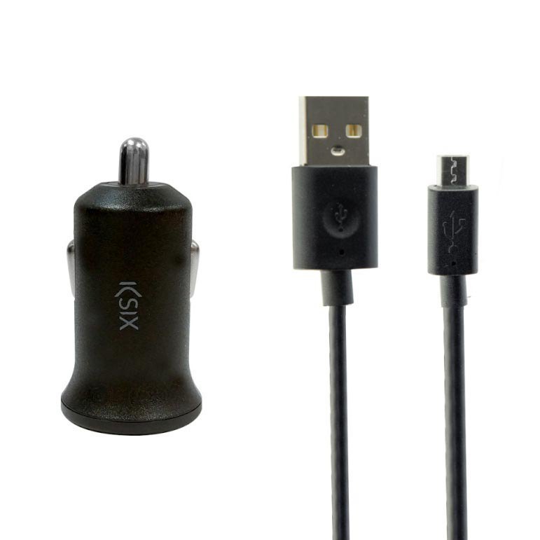 ksix-biloplader-usb-2a-charger-micro-usb-cable