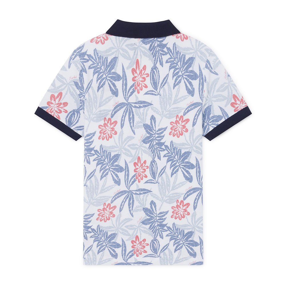 Hackett Floral Print Youth Short Sleeve Polo Shirt
