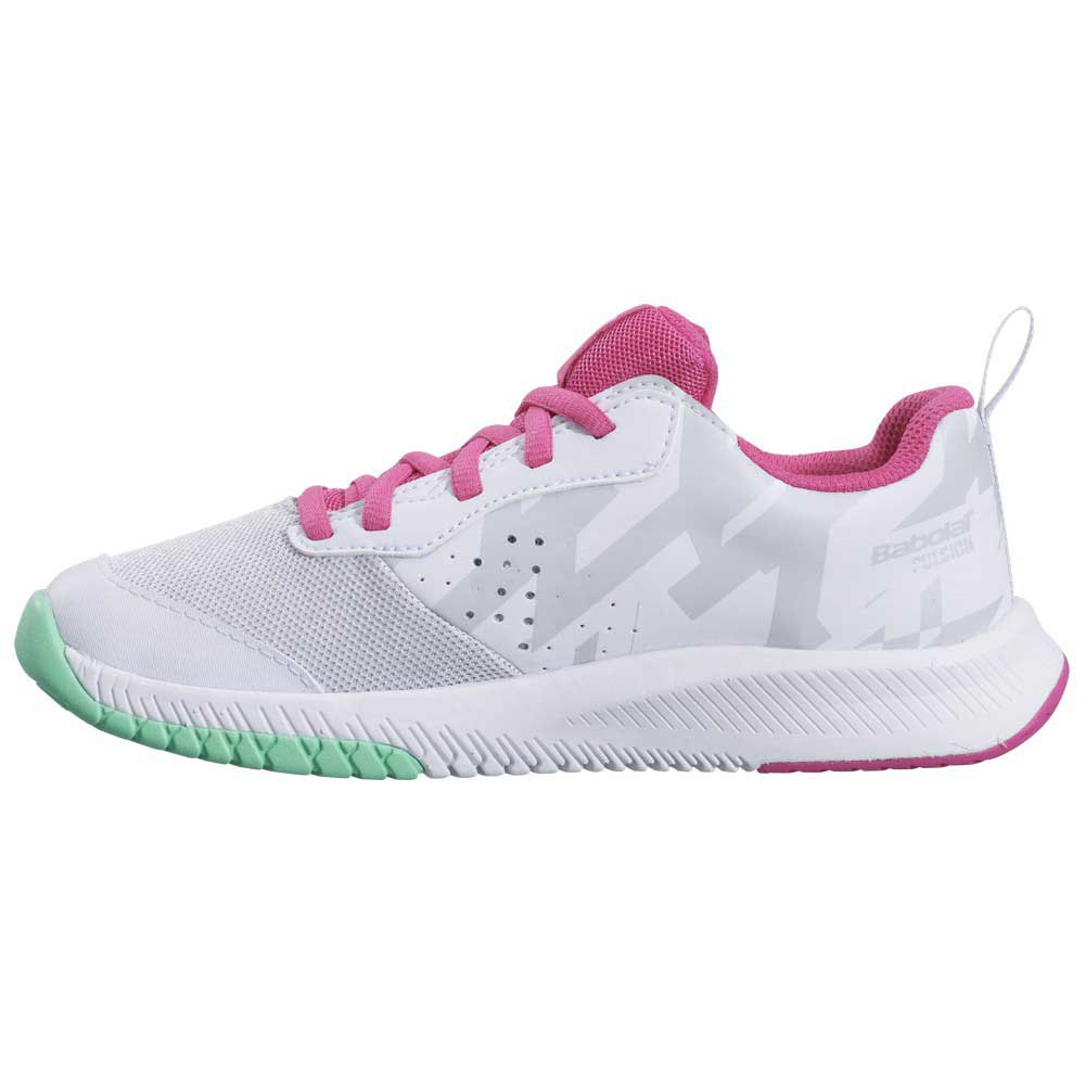 Babolat Pulsion All Court Junior rosa y verde PE 2021 Zapatos para niña color blanco 