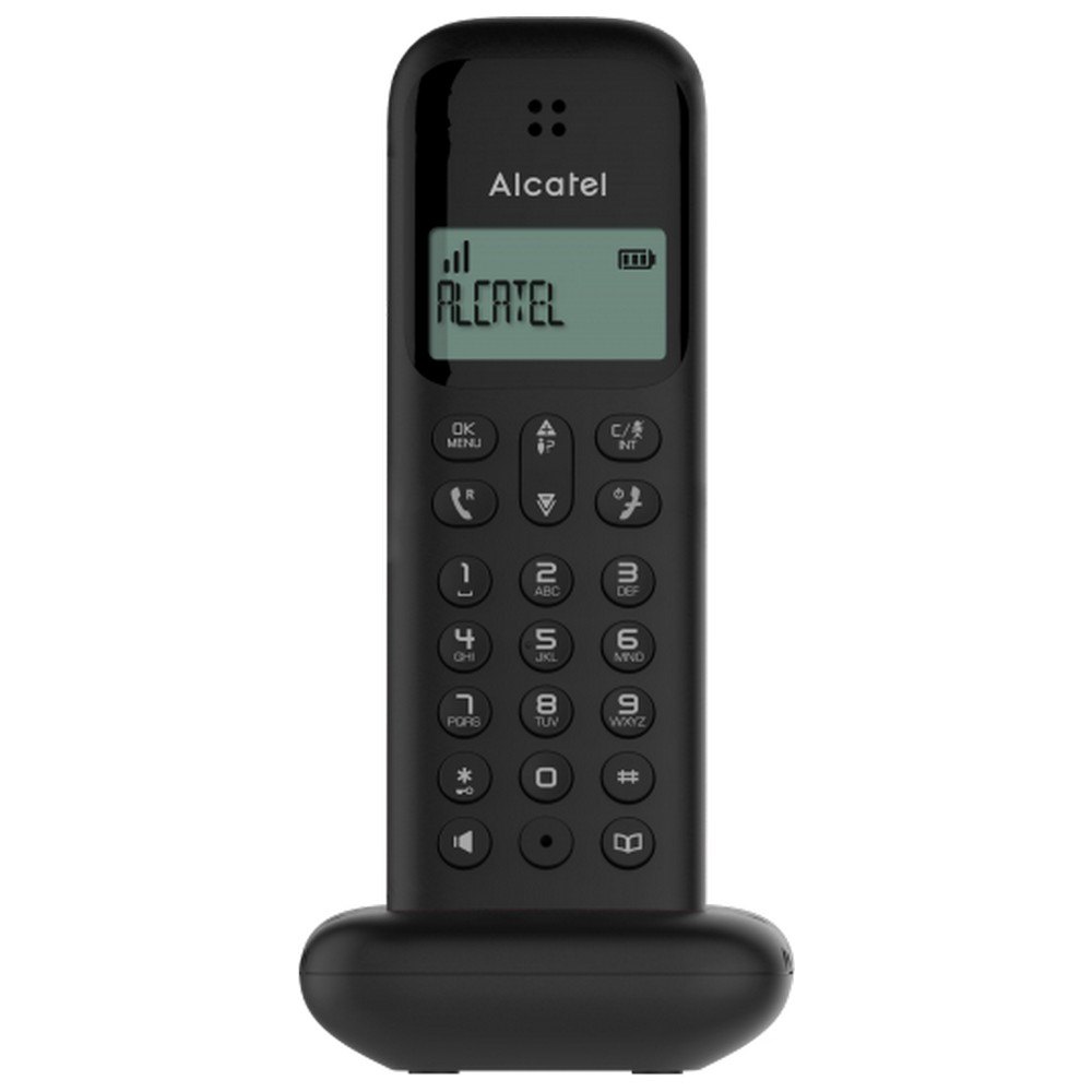 Téléphone sans Fil Dect Écoute amplifiée Ecran Confort Alcatel D285 solo Noir Et Blanc Répertoire de 50 Noms 