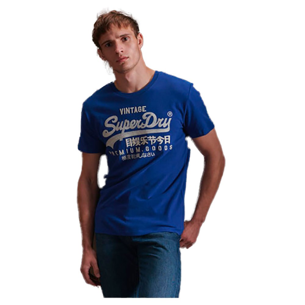 Superdry Vintage Off Piste Sleeve T-Shirt Blue| Dressinn