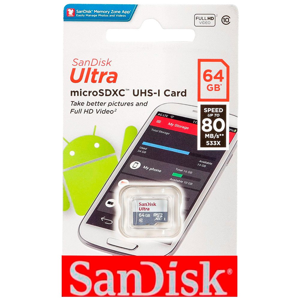 Oblong complexity Picasso Sandisk Ultra Micro SDXC 64GB Class 10 Memory Card Multicolor| Techinn