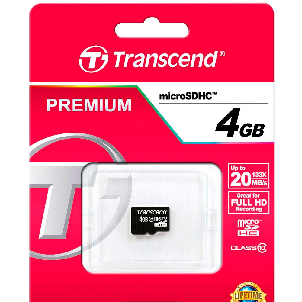 Transcend メモリカード Micro SDHC 4GB Class 10 マルチカラー| Techinn