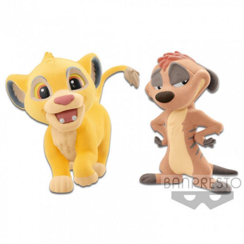 Banpresto Figuras Set Simba&Timon El Rey Leon Disney Fluffy Q Posket