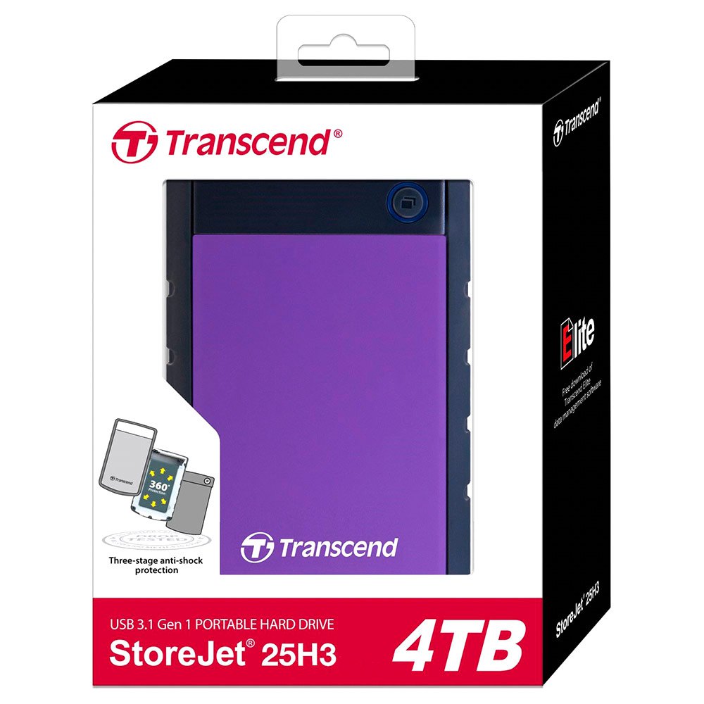 Transcend Disco duro externo HDD StoreJet 25H3 2.5 USB 3.1 4TB